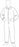 Liberty Glove ProGard Coverall - Progard SMS Zipper Front Coveralls, White, Size M - 19125/M