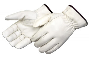 Liberty Glove Premium Grain Red Fleece Gloves - Driver Gloves, Leather, Fleece Lined, Size M - 6217MD