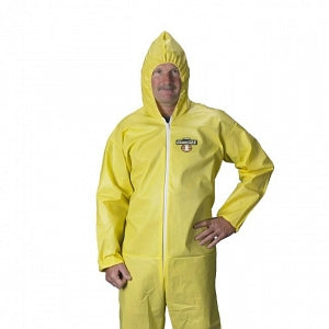 Lakeland Industries, Inc ChemMax 1 Coveralls - COVERALL, ATTACHED, HOOD, BOOTS, 2XL, YELLOW - C5414-2X