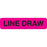 Phlebotomy/Specimen Receiving Labels LINE DRAW" - Fluorescent pink with black text - 1.625"W x 0.375"H