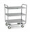 Lakeside Medium Duty Stainless Steel Utility Carts - Medium-Duty Stainless-Steel Utility Cart, 500 lb., 3 Shelves, 22" x 36" x 40-5/8" - 244