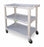 Lakeside Polyethylene Utility Carts - Plastic Utility Cart, 3 Shelf, Aluminum Legs, 300 lb. Weight Capacity - 2501