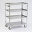 lakeside Linen Carts - Linen Cart with 4 Shelves, Stainless Steel, 300 lb., 16.25" x 27.5" x 46" - 333