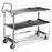 Lakeside Manufacturing Inc Ergo-One Heavy-Duty Stainless Steel Utility Carts - Ergo-One Stainless Steel Utility Cart with 2 Shelves, 22" W x 53-1/8" L x 44-3/8" H - 6830
