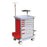 Lakeside Manufacturing Preciso Medical Carts - 6-Drawer Aluminum / Plastic Preciso Medical Cart with Three 3", Two 6" and One 9" Drawer Configuration, Electronic Lock, 33" W x 25.5" D x 44.75" H, Powder-Coated Red Sides - PRE10R-ELS-K