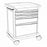 Lakeside Manufacturing Preciso Medical Carts - 4-Drawer Aluminum / Plastic Preciso Medical Cart with Two 3", One 6" and One 12" Drawer Configuration, Central Key Lock, 25" W x 33" L x 38" H, Powder-Coated Blue Sides - PRE24-1B