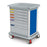 Lakeside Manufacturing Preciso Medical Carts - 6-Drawer Preciso Medical Cart with Four 3", One 6" and One 9" Drawer Configuration, Central Key Locking System, 25" W x 33" L x 41" H, Powder-Coated Blue Sides - PRE27-1B