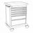 Lakeside Manufacturing Preciso Medical Carts - 6-Drawer Preciso Medical Cart with Four 3", One 6" and One 9" Drawer Configuration, Central Key Locking System, 25" W x 33" L x 41" H, Powder-Coated Gray Sides - PRE27-1G