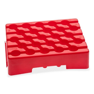 Labcon Reusable Racks for 15mL Centrifuge Tubes - RACK, CENT, 15ML, RED, REUSABLE, 5/PK - 2715-224-000