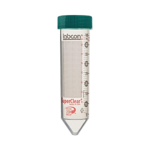 Labcon North America 15mL Centrifuge Tubes - SuperClear Centrifuge Tube, 50 mL, with Plug Cap, Sterile, 50/Bag - 3182-345-008