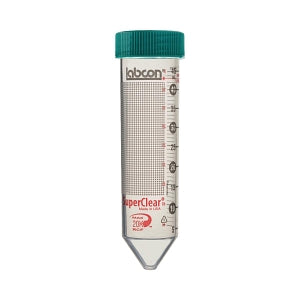 Labcon North America 15mL Centrifuge Tubes - SuperClear Centrifuge Tube, 50 mL, with Plug Cap, Nonsterile, 25/Rack - 3192-330-018