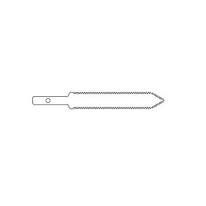 Conmed Large Bone Reciprocating Blades - BLADE RECIP 73.5X12.5X0.80X1.00MM HALL - 5052-173
