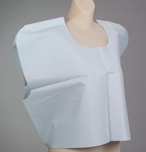 TIDI Choice Capes - Patient Cape, Tissue / Poly / Tissue, Blue, 30" x 21" - 910515