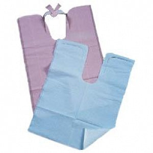 TIDI Everyday Bibs - 1-Ply Tissue / Poly Bib, Blue, 18" x 25" - 917673