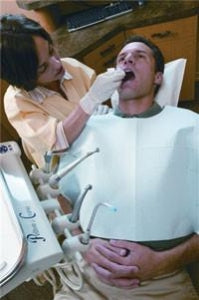 TIDI Fabricel Tissue / Poly Slipover White Bibs - Fabricel Tissue / Poly Slipover Bib, White, 20" x 30" - 919398