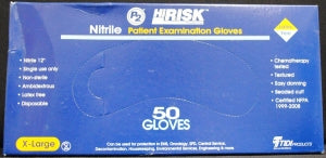 TIDI Nitrile Exam Gloves - Nitrile Exam Gloves, Light Blue, Size XL - 940004-1