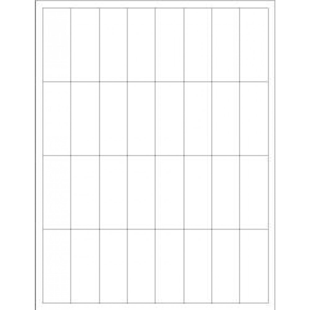 Chart Labels Laser Landscape, Premium 2 5/8"X1 White - 32 Lbls Per Sheet, 4 Pks Of 250 Sheets Per Case