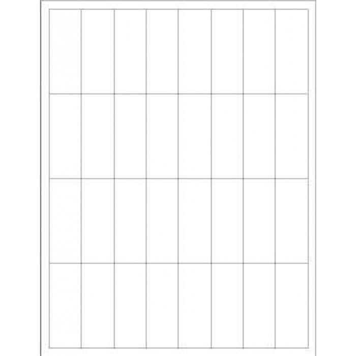 Chart Labels Laser Landscape, Premium 2 5/8"X1 White - 32 Lbls Per Sheet, 4 Pks Of 250 Sheets Per Case