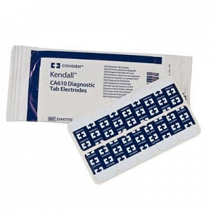 Cardinal Health Resting ECG Tab Electrodes - ECG Resting Electrode with Foam Backing, Clip Connector, 0.88" x 1" - 31447793