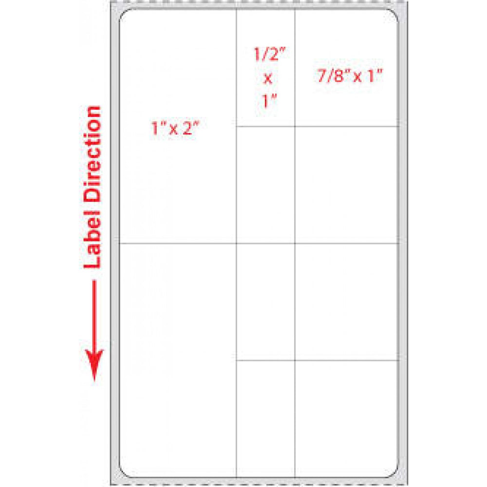Label Va Direct Thermal Paper Permanent 3" Core 2 3/8" X 4" White 1400 Per Roll, 10 Rolls Per Case
