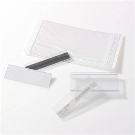 Label Holders Top/Bottom Load Bin Buddy's - 3"W x 1"H