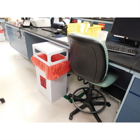 Waste Container - 14gal Capacity Medium - 16.0625"W x 12.875"D x 25.375"H