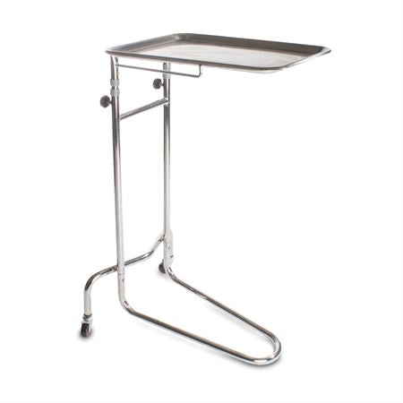 Large Tray Calf Base Double Post Mayo Stand Mayo Stand - Large Tray - Calf Base - Double Post - 21"W x 25"L x 37"-23"H