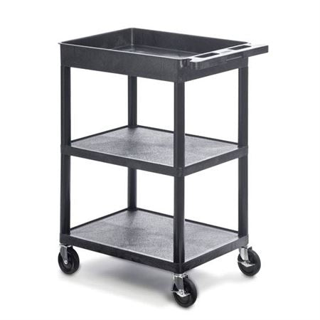 Utility Cart 1 Tub, 2 Shelves - 24â€³W x 18â€³D x 37.5â€³H