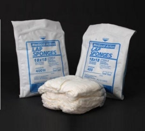 Owens & Minor Sterile Laparotomy Sponges - Prewashed Laparotomy Sponge Tray, Sterile, 4" x 18" - 307