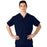 Medline AngelStat Unisex Reversible V-Neck Scrub Top with 2 Pockets - AngelStat Unisex Reversible V-Neck 2-Pocket Scrub Top with Angelica Color-Coding, Size S, Navy - 610NNTS-CA