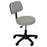 UMF Medical Exam Stool with Back - Pneumatic Padded Stool with Back and 5-Leg Plastic Base, Sand Grey - M6746SN