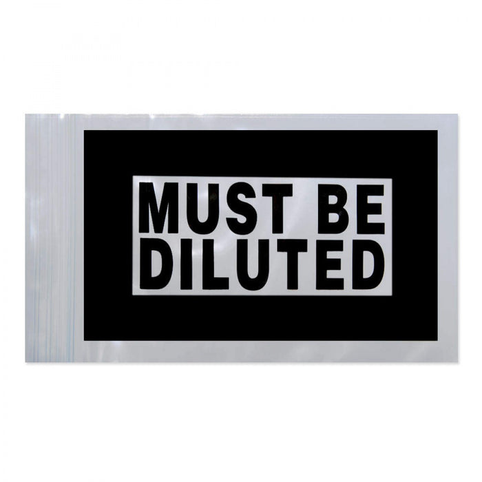 "Must Be Diluted" Hospital Bag Material: Polyethylene 1000/Case