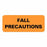 Briggs Chart Labels - Chart Label, Fall Precaution, Large - L-2183