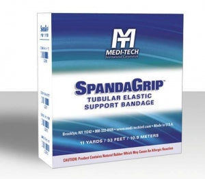 Medi-tech SpandaGrip 13" Tubular Elastic Support Bandage - SpandaGrip Tubular Elastic Bandage, Size E, for Large Ankles, Medium Knees, Small Thighs, 3-1/2" x 36" - SAG13114