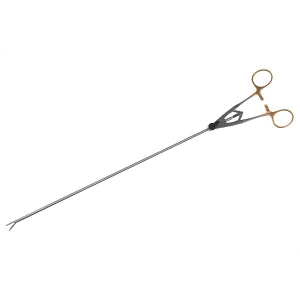 Medline Center Straight Laparoscopic Micro Holders - Laparoscopic Needle Holder, In-Line Center Action, Ratcheted Ring Handle, Straight, Tungsten Carbide, 5 mm, 0.35 cm - MDG2411251