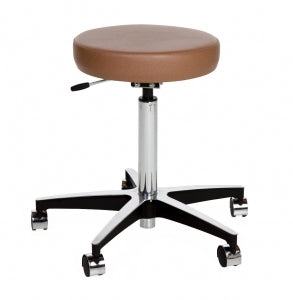 Enochs Pneumatic Exam Stools - Pneumatic Exam Stool with Casters, Adjusts from 20"-30" High, Brown - 101EB