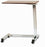 Amfab, Inc. U-Base Overbed Tables with Gas Cylinder - Overbed Table with Vanity and Gas Cylinder, Walnut - 4828U/W313A-60/8600