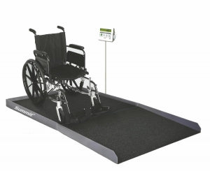 Rice Lake Weighing Systems Rice Lake Digital Wheelchair Scales - Digital Wheelchair Scale with 1 Ramp, Weight Capacity of 1, 000 lb. (454 kg) - 106658