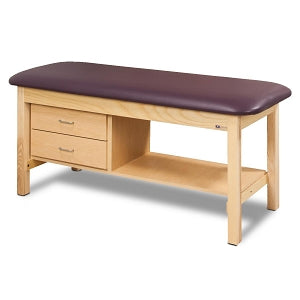 Clinton Treatment Tables - Flat-Top Treatment Table with Shelf and 2 Drawers, 72" x 27" x 31" - 1300-27