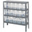 Quantum Storage Store-Max Bins with Steel Shelves - 36" x 18" x 39" Storage System with 4 Steel Shelves and 15 Store-Max Bins - 1839-SB804CL