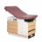 Enochs Manual Exam Tables - Basic Exam Table with Manual Back and 5 Drawers, Cream White Base, Wine Upholstery - 350RHNOCWWW