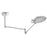 Amico Lighting Mira Series LED Medical Lights - Mira50 LED Light with Standard Arm, Ceiling-Mounted Single, 50, 000 Lux - L-MLED50-CM-SC-ST