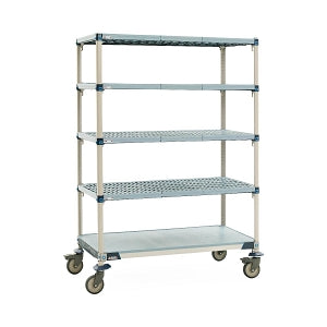 Intermetro MetroMax i Stem Caster Cart - 5-Shelve Cart with Polyurethane Casters, 24" x 60" x 74" - 5Q567EG3