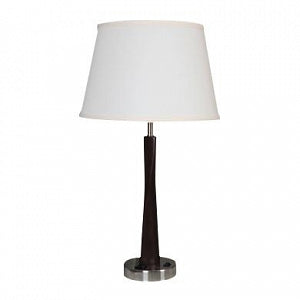 Arkansas Lighting Table Lamps - LAMP, TABLE, FAUX WALNUT, BRUSHED NICKEL - 6057E2OD