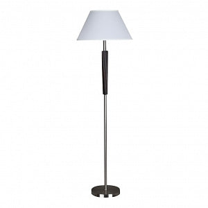 Arkansas Lighting Floor Lamps - Floor Lamp in Faux Walnut and Brushed Nickel - 6058F