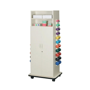 Clinton Industries CabinetRac Mobile Weight Cabinet with Doors - RACK, MOBILE, F / WEIGHTS / BANDS, CABINET - 6151