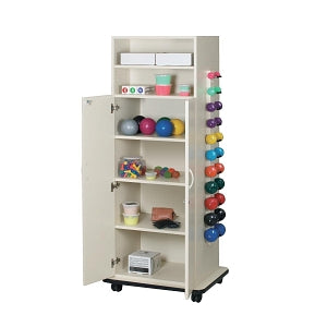 Clinton Industries CabinetRac Mobile Weight Cabinet with Doors - RACK, MOBILE, F / WEIGHTS / BANDS, CABINET - 6151
