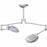 Amico Lighting Mira Series LED Medical Lights - Mira65 LED Light with Standard Arm, Ceiling-Mounted Double, 65, 000 Lux - L-MLED65-CM-DC-ST