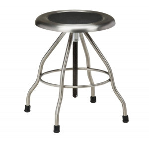 Clinton Industries Stainless Steel Exam Stool - Exam Stool, Stainless Steel, Screw, Casters, 19"-26" - SS-2169