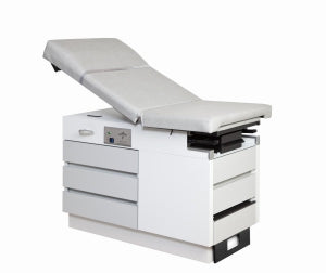 Medline Manual Exam Table - Manual Exam Table, Pelvic Tilt, Drawer Heater, 27" W x 54" L x 32" H, Smoke - MDR741701RGGS
